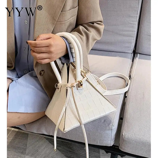 Mini Triangle Shoulder Bag for Women Crossbody Purse