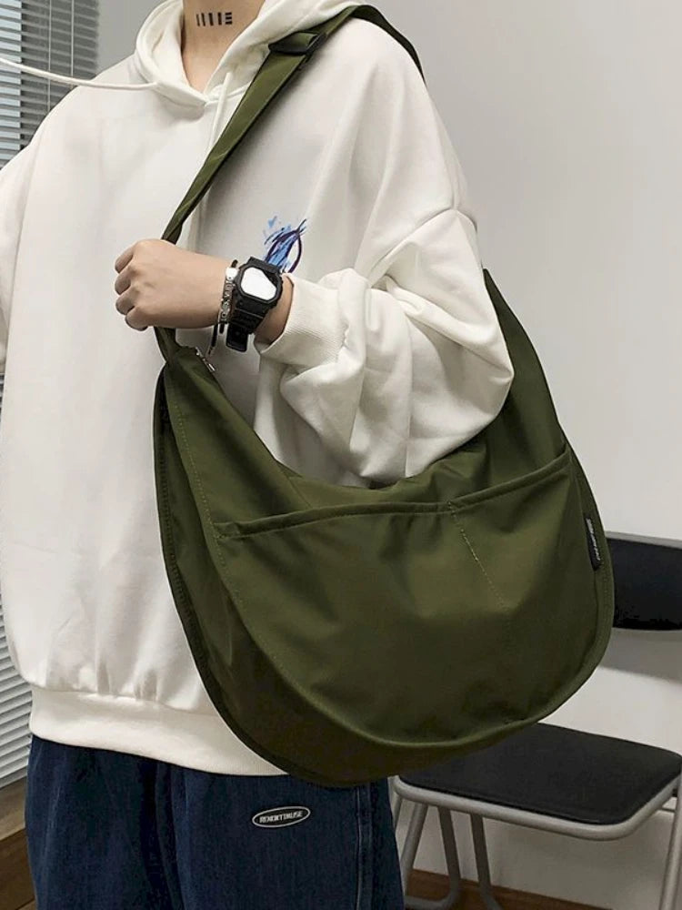 Men's Large-capacity Messenger Bag Student Nylon Oxford Cloth Shoulder Bag