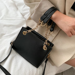Shoulder Bags PU Solid Crossbody Handbags Satchel OL Flap All-match Brief Style
