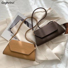 Vintage French Shoulder Bag Matte PU Office Ladies Handle-pouch