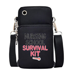 Waterproof Phone Shoulder Bag Nurse Print CrossBody Bag
