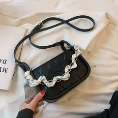 Shoulder Bags Women Candy Colors Sweet Heart Scarves Top-handle Cross-body Chain