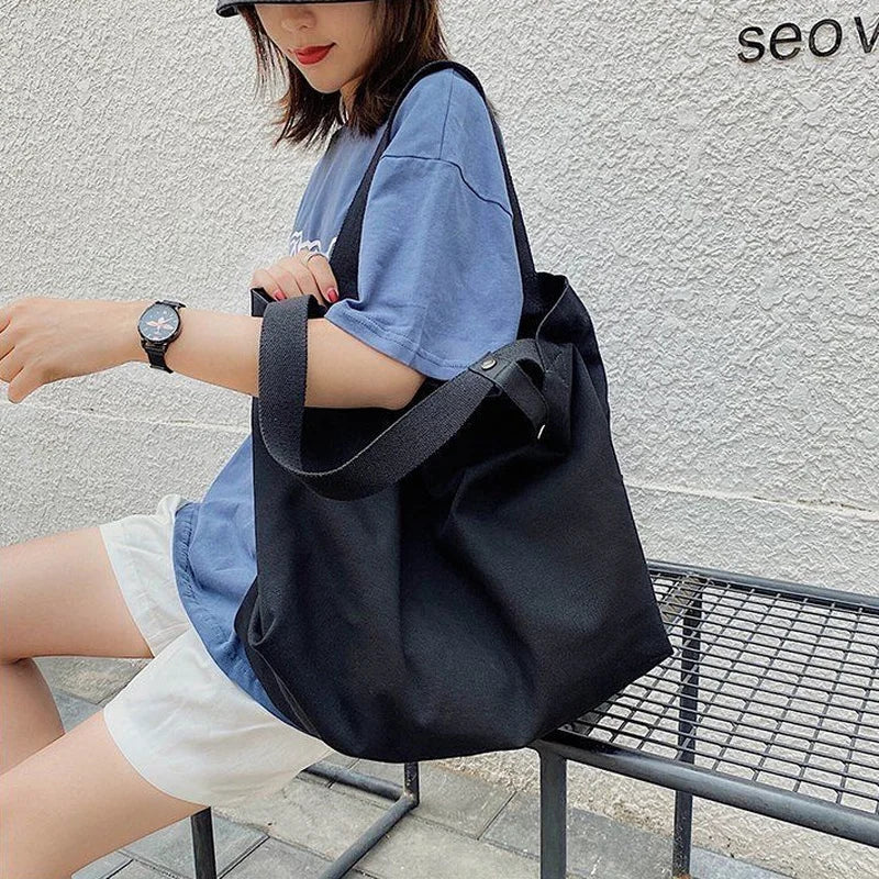 Canvas Shoulder Bag Harajuku Students Casual Bookbag