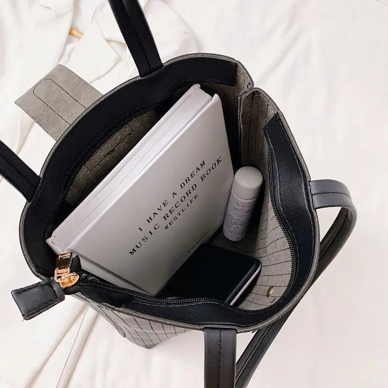 Shoulder Bags Women Casual Patchwork All-match Large Capacity Totes