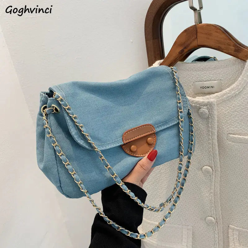 Shoulder Bag Denim Patchwork Crossbody High Female Messenger Bag