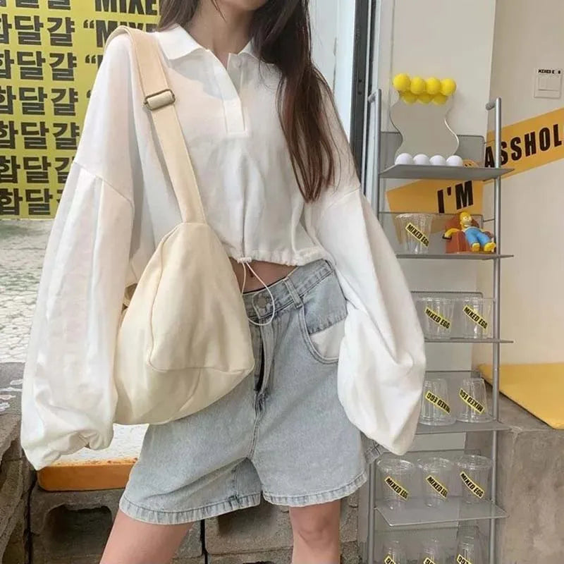 Denim Crossbody Shoulder Bag Vintage Casual Tote