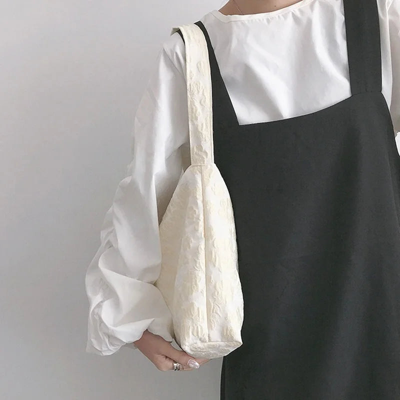 Shoulder Bags Women Casual Canvas Embroidery Handbags