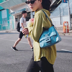 Shoulder Bags Women French Style Soft Vintage Retro PU Leather