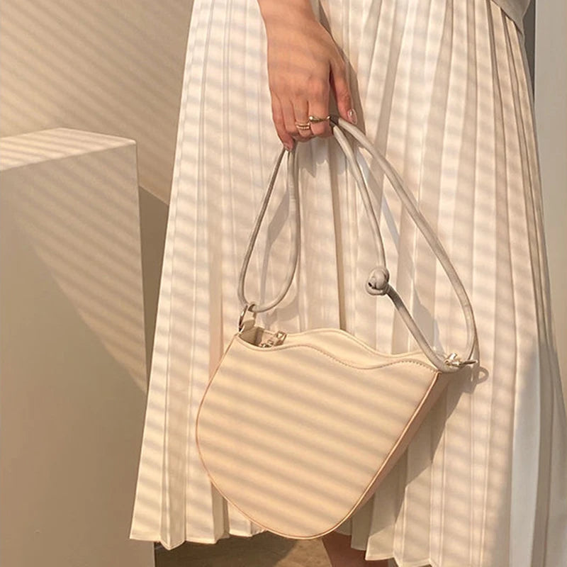 Shoulder Bags Women Irregular Panelled Handbags PU Leather