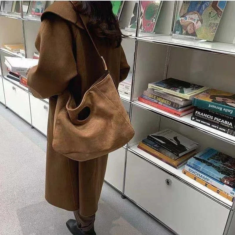 Shoulder Bags Women Large Capacity Wide Strap Autumn All-match Casual Totes