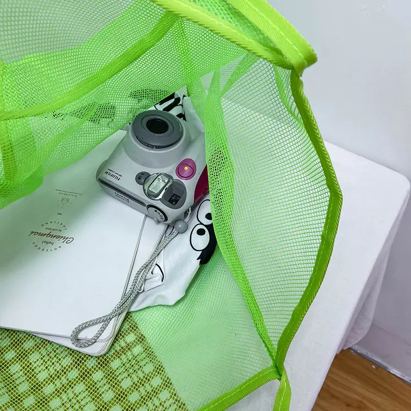 Mesh Casual Transparent Underarm Bag Womens Shopping Large Capacity
