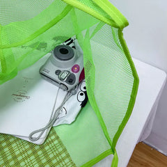 Mesh Casual Transparent Underarm Bag Womens Shopping Large Capacity