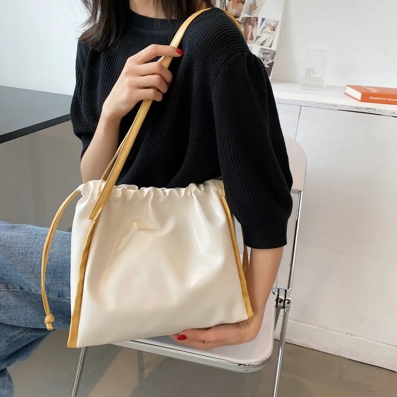 Women PU Shoulder Bag Large Capacity Stylish Handbag