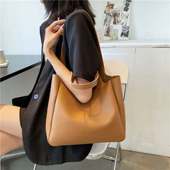 Shoulder Bags Women PU Leather Totes Bag Office Lady Big Capacity