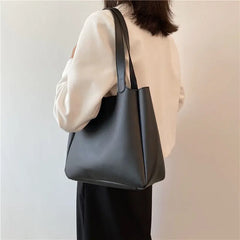 Shoulder Bags Women PU Leather Totes Bag Office Lady Big Capacity