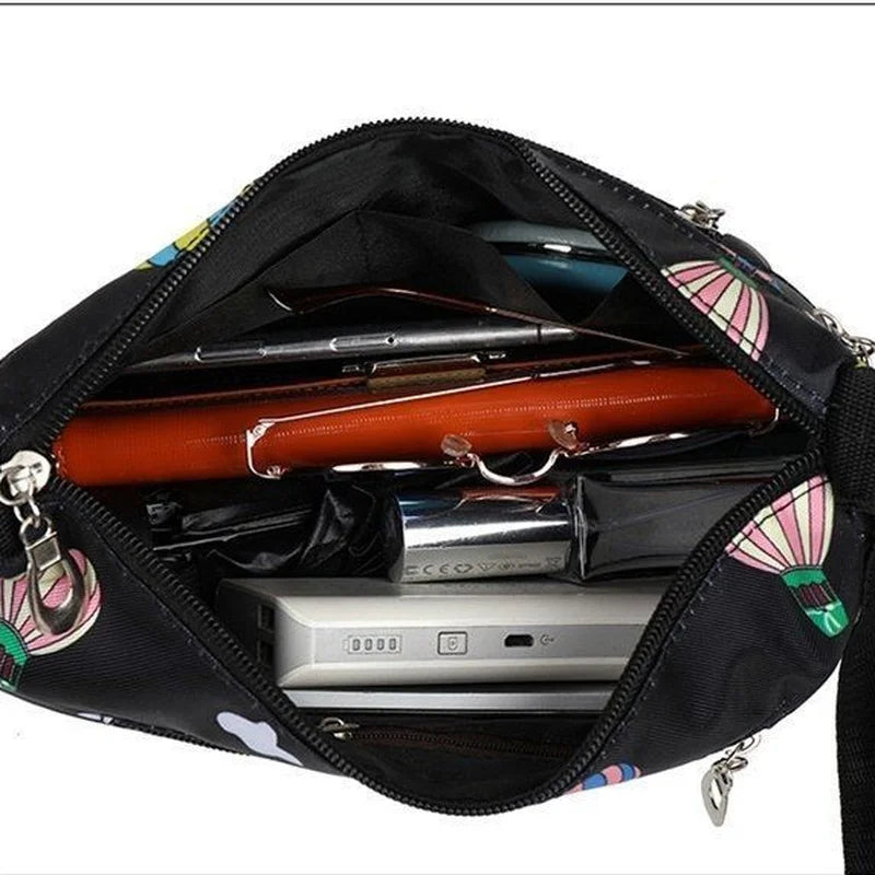 Print Oxford Shoulder Bag Large Capacity Multi-pockets