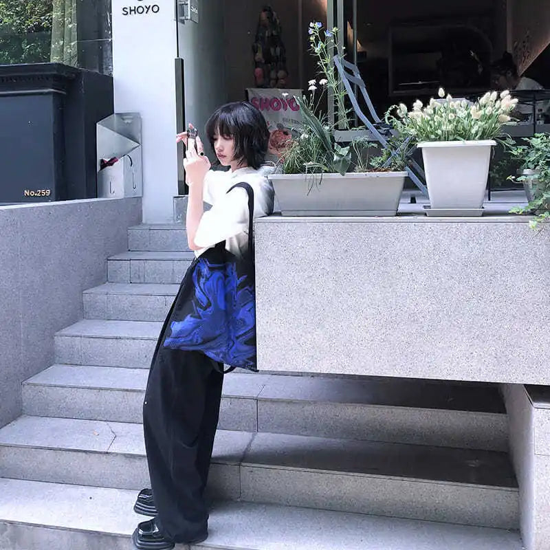 Shoulder Bags Women Printed Large Capacity Harajuku Casual High Street
