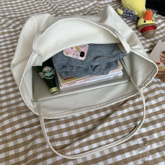 Canvas Shoulder Bags for Women Large-capacity Casual Totes