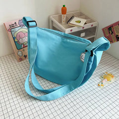 Solid Harajuku Shoulder Bag Large Capacity Crossbody