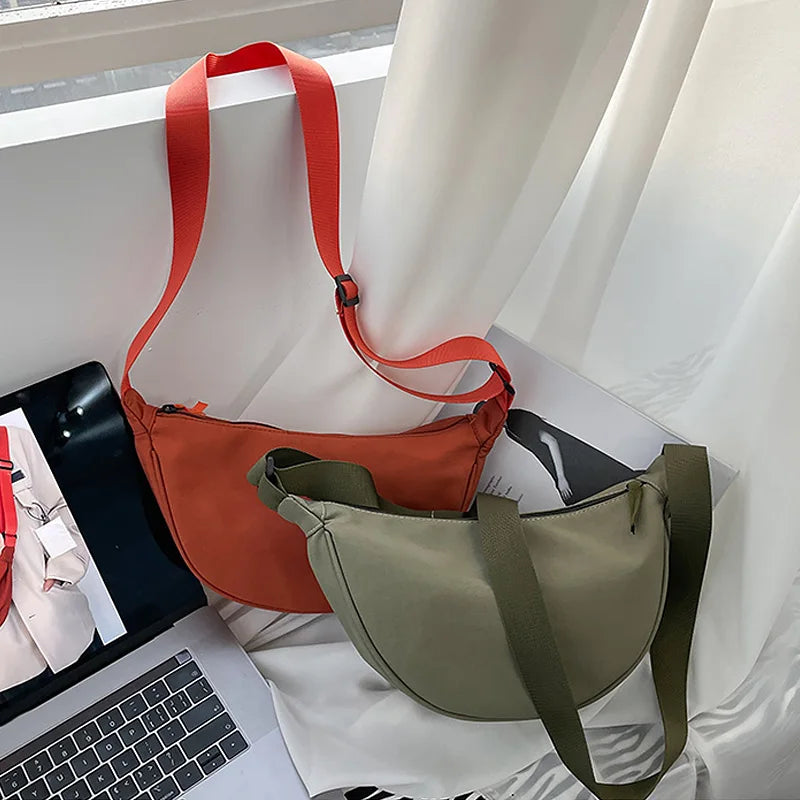 Shoulder Bags Women Solid Harajuku All-match Multifunction Solid Handbags