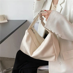 Shoulder Bag Women Solid Style PU Leather Soft Cross Body Office Lady Travel