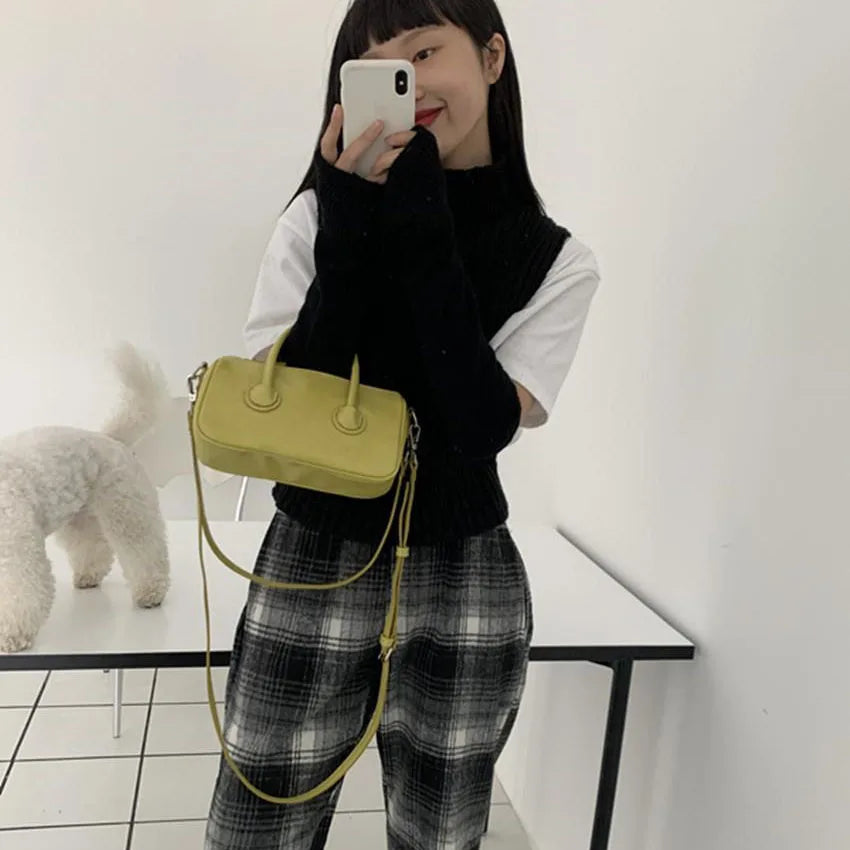 Solid Spring Bright Crossbody Shoulder Bag