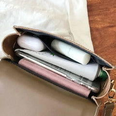 Shoulder Bags Women Thread Solid Office Lady Cross Body Saddle-bag