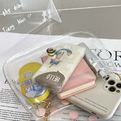 Shoulder Bags Women Transparent Dot Printed Casual Crossbody Bag