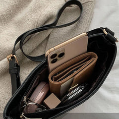 Vintage PU Leather Zipper Flap-bag Handbags