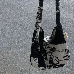 Vintage Tie-dye Linen Bag Cross-body Leisure Totes Handbags