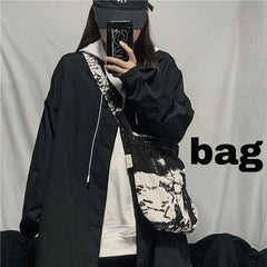 Vintage Tie-dye Linen Bag Cross-body Leisure Totes Handbags