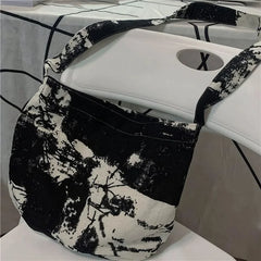 Vintage Tie-dye Linen Bag Cross-body Leisure Totes Handbags