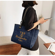 Canvas Shoulder Bag for Women Tote Shopper High Handbag
