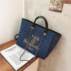 Canvas Shoulder Bag for Women Tote Shopper High Handbag