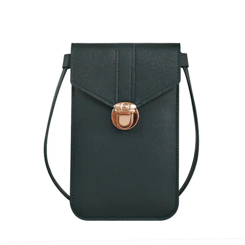 Shoulder Bags for Women Crossbody PU Leather Touch Screen Mobile Phone Wallet