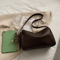 Women's Vintage Leather Shoulder Bag Crossbody Zipper Handbag