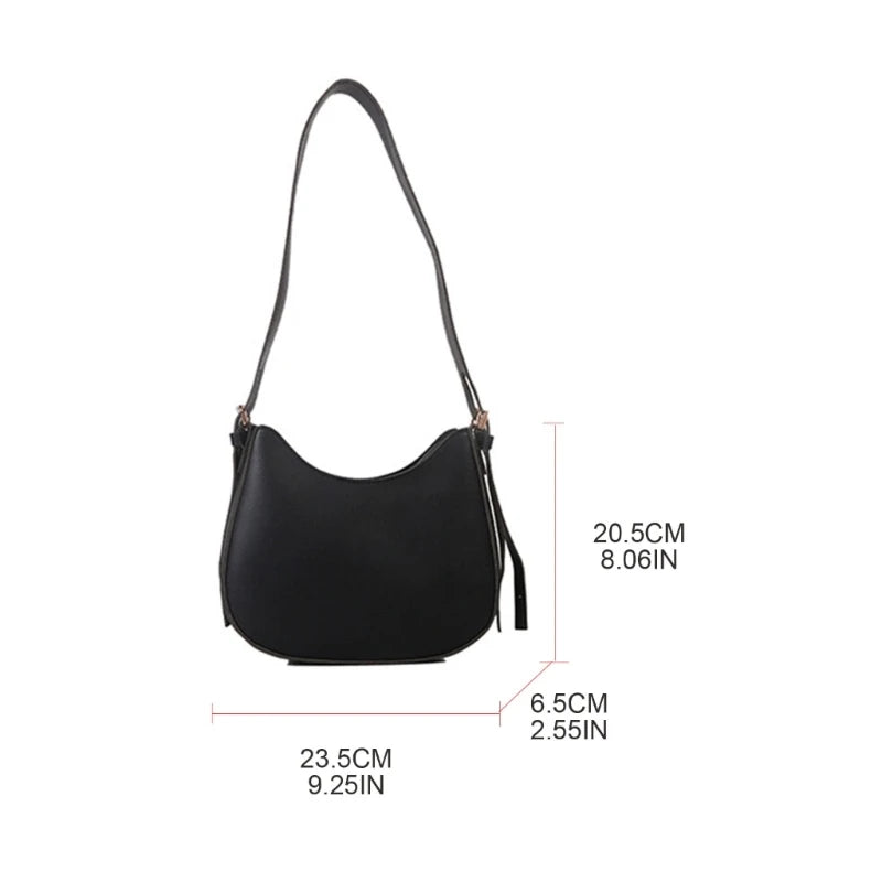 Women's PU Leather Shoulder Bag Retro Classic Purse Handbag Clutch