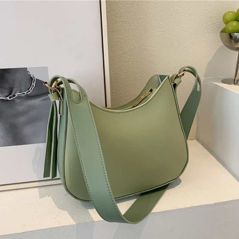 Women's PU Leather Shoulder Bag Retro Classic Purse Handbag Clutch