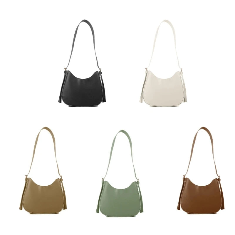 Women's PU Leather Shoulder Bag Retro Classic Purse Handbag Clutch