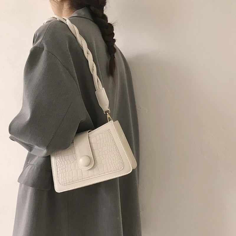 Women's PU Leather Embossed Shoulder Bag Retro Handbag Clutch Sling Pouch