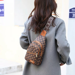 Women's Wax Skin Shoulder Bag Chest Pack Sling Crossbody Waterproof Messenger