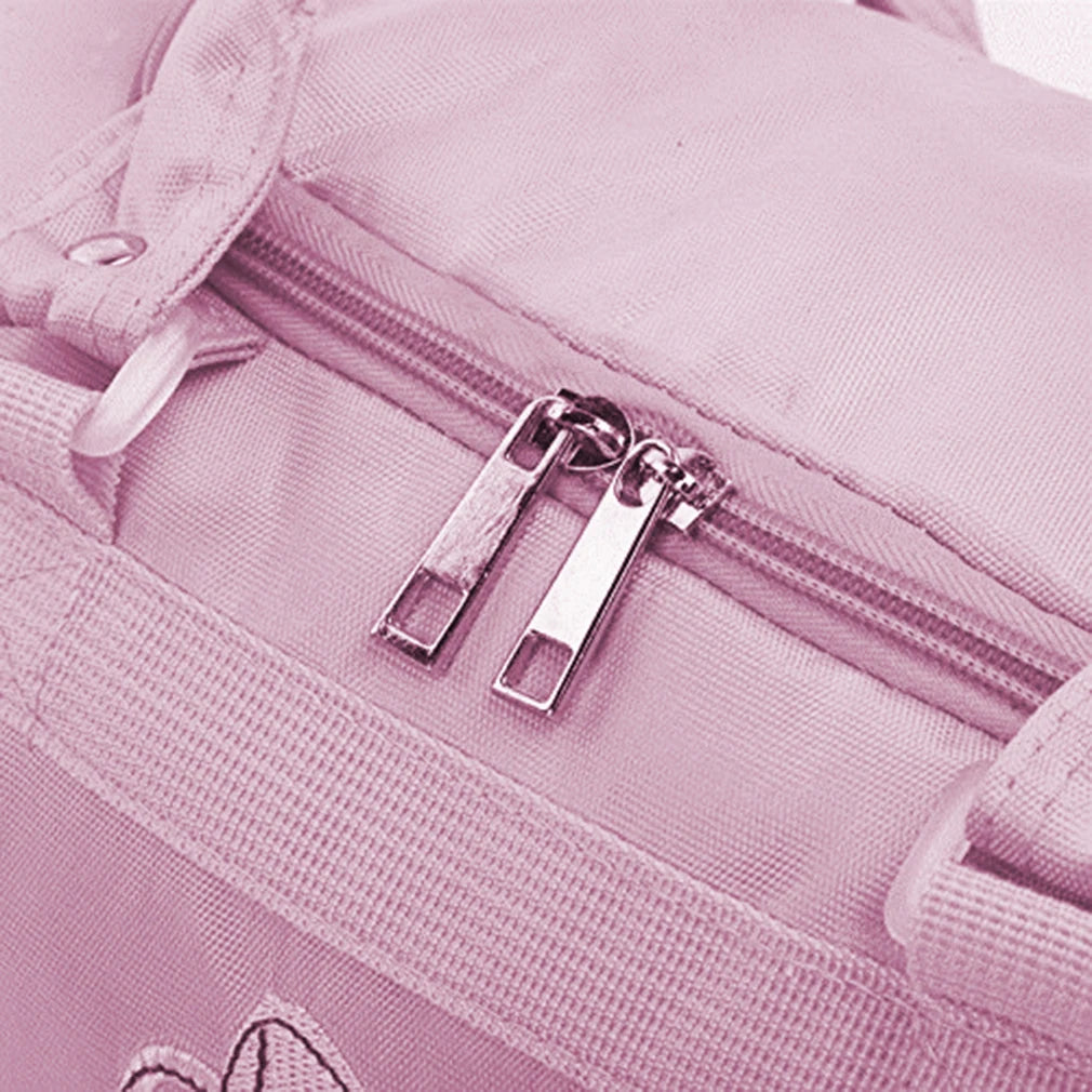 Pink Ballet Dance Backpack for Girls Embroidered Gym Bag