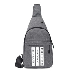 Phrase Print Crossbody Chest Pack Handbag