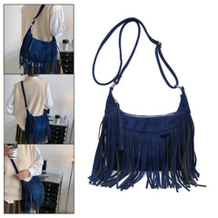 Fringe Tassel Satchel Handbag Adjustable Strap