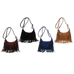 Fringe Tassel Satchel Handbag Adjustable Strap