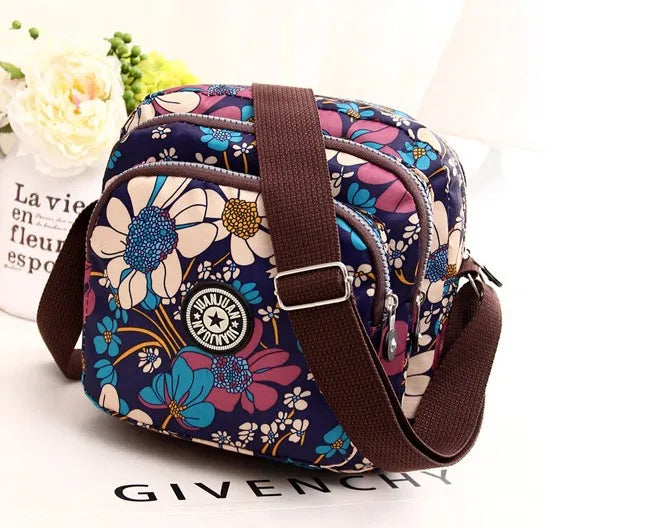 Middle-aged Women Nylon Oxford Shoulder Messenger Bag