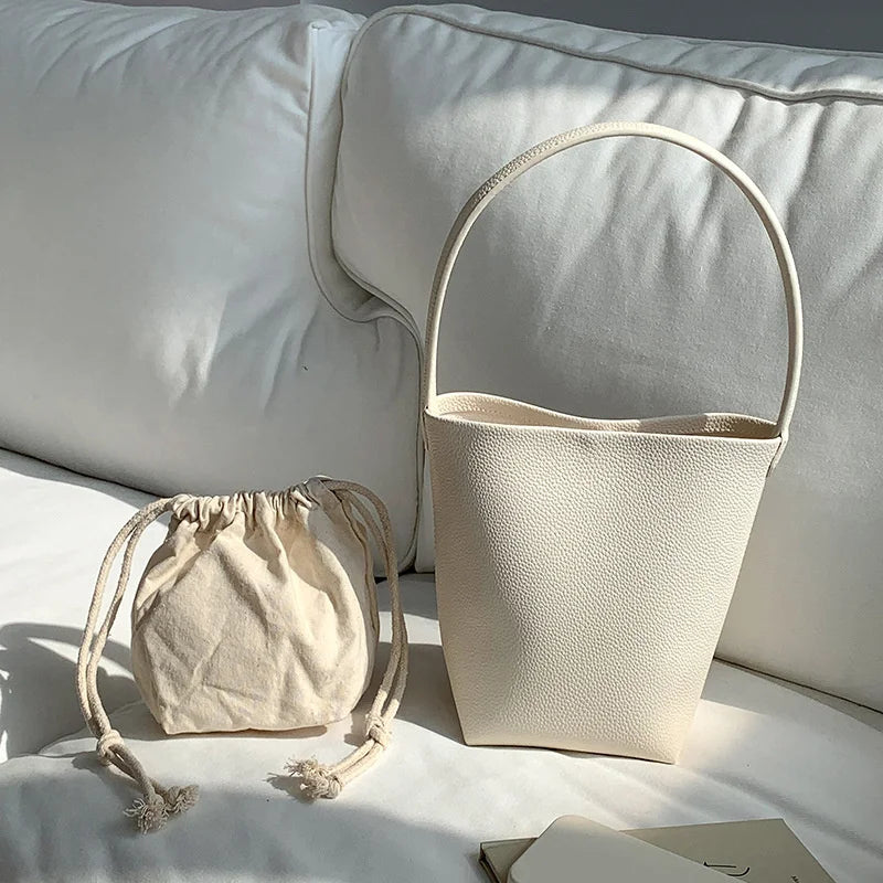 Shoulder Side Bucket Bags Autumn Trends PU Leather Handbags Tote Bags