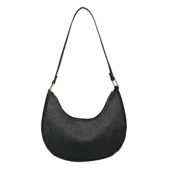 Women's PU Leather Shoulder Bag Retro Casual Handbag Glitter Sequin Clutch