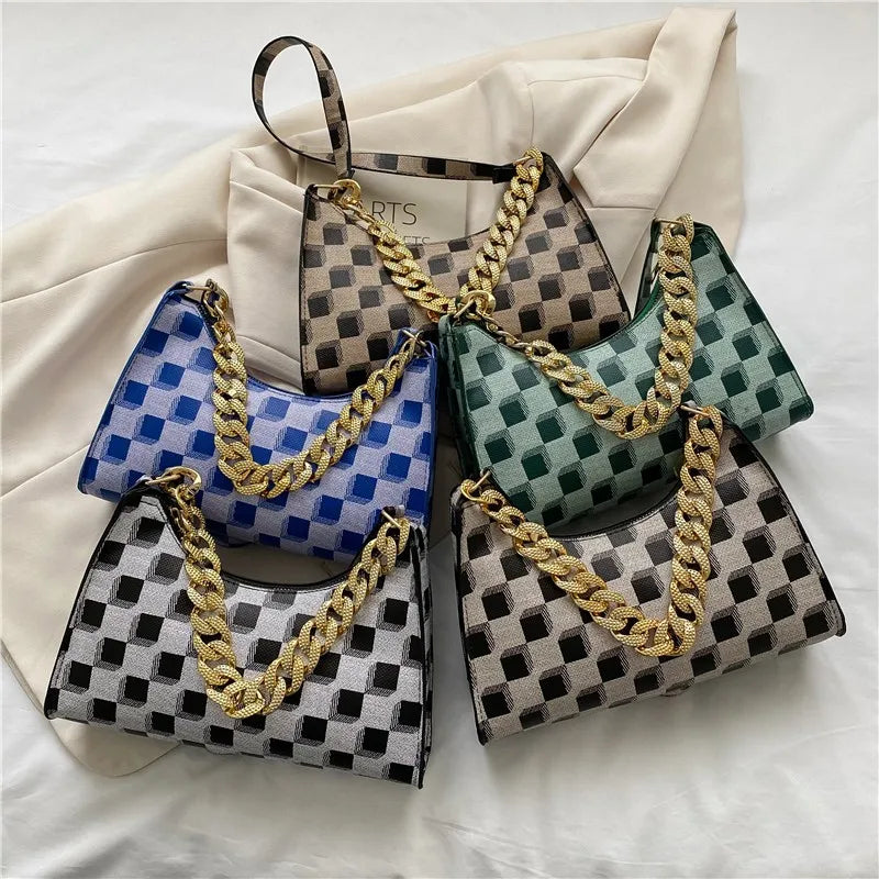 Vintage PU Leather Shoulder Underarm Bags for Women