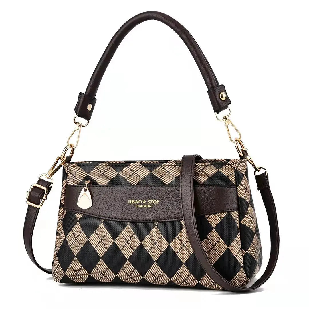 Retro Small Shoulder Bag Floral Print Mother's Handbag